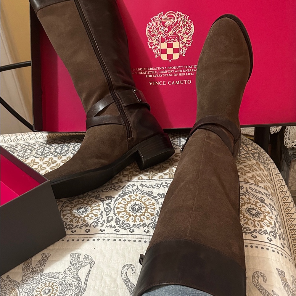 Vince Camuto Dark Brown Riding Boots